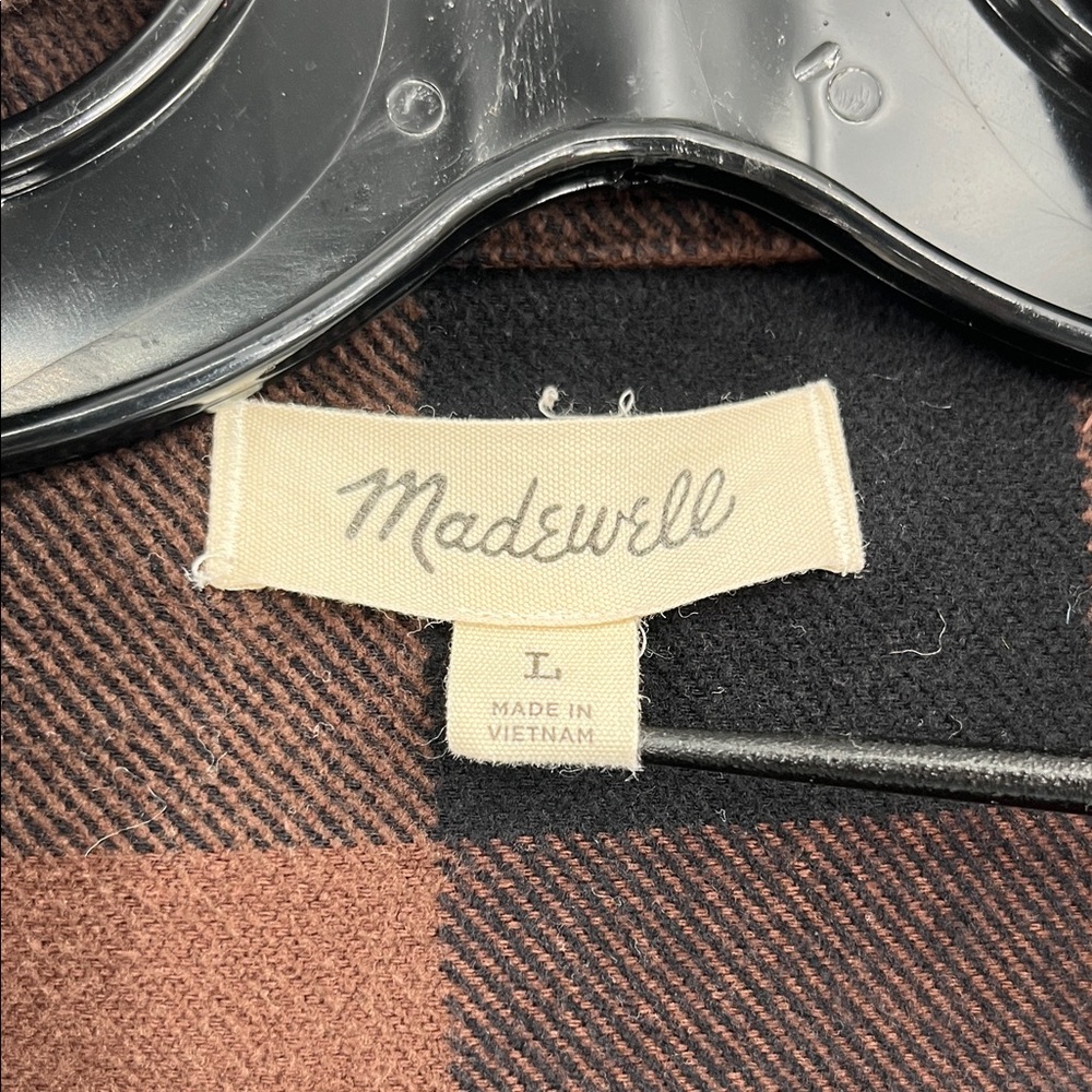 Madewell Men's Lightweight Plaid Shirt Jacket in Brown and Black - Picture 4 of 10